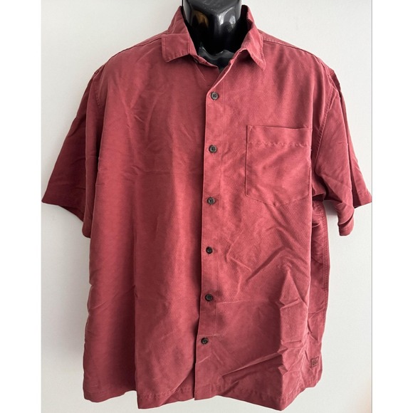 REI Other - REI Shirt Mens XL Red Short Sleeve Modal Blend Button-Up Outdoor Casual